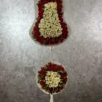 İki Katlı Kırmızı Beyaz Çelenk