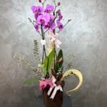 Seramikte Pembe Orkide Tasarım