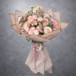 Pudra Pembe Gül & Mevsim Buketi