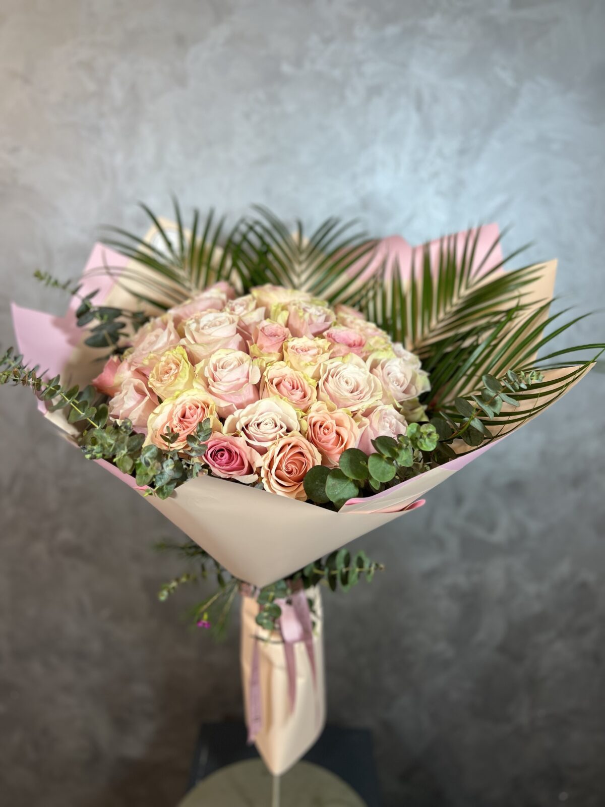 40 Pinky Roses Bouquet - Görsel 4