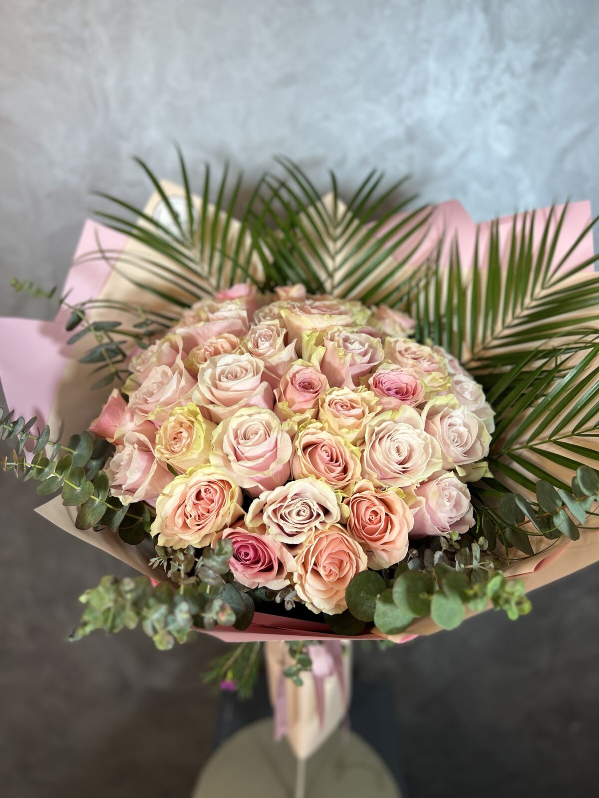 40 Pinky Roses Bouquet - Görsel 3