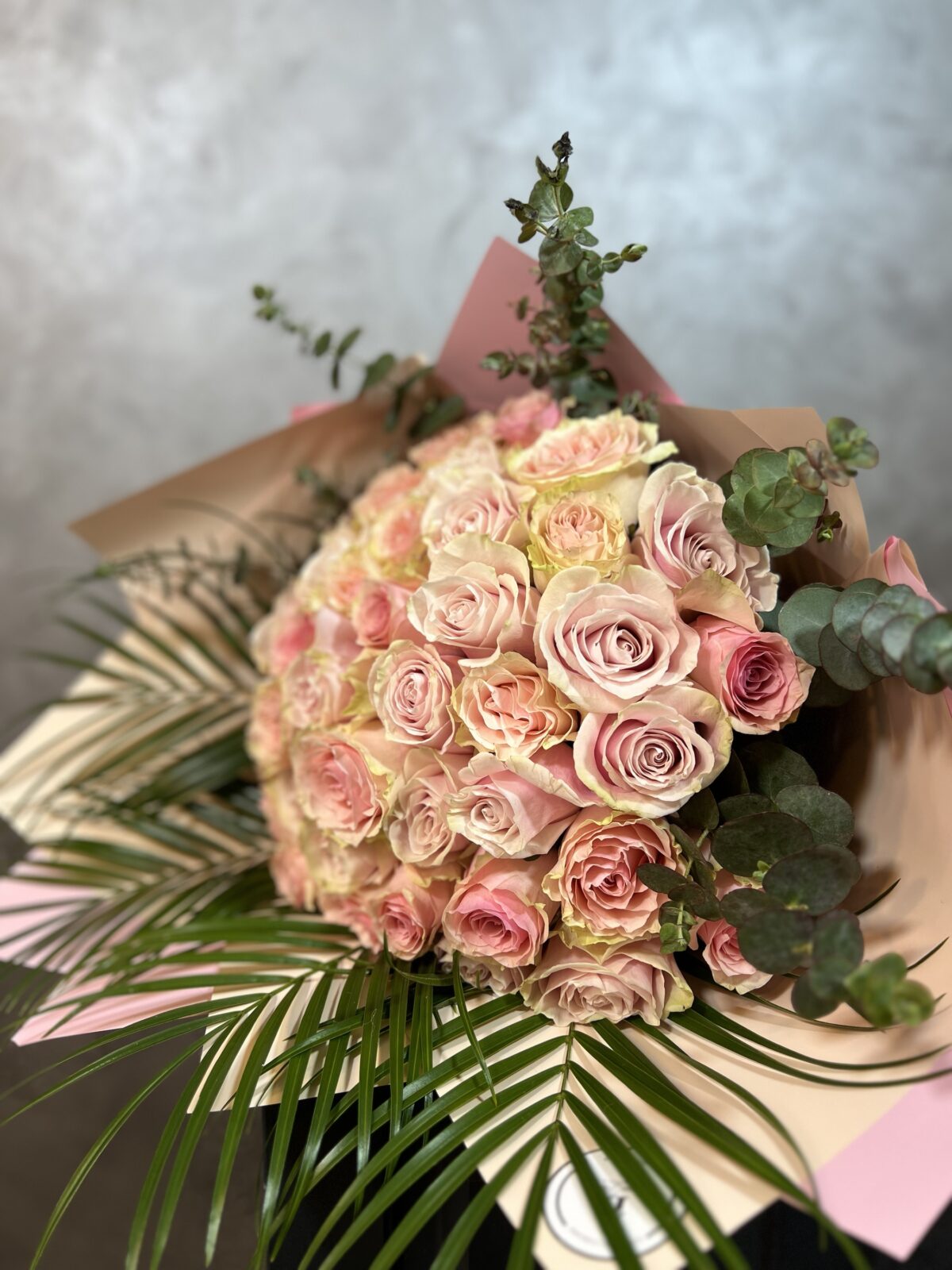 40 Pinky Roses Bouquet - Görsel 2
