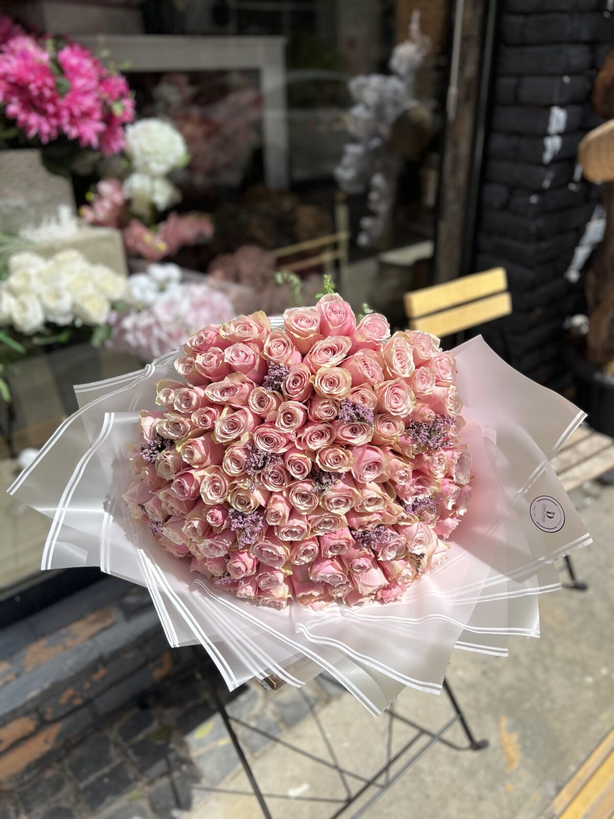 100 Adet Pink Athena Roses - Görsel 4