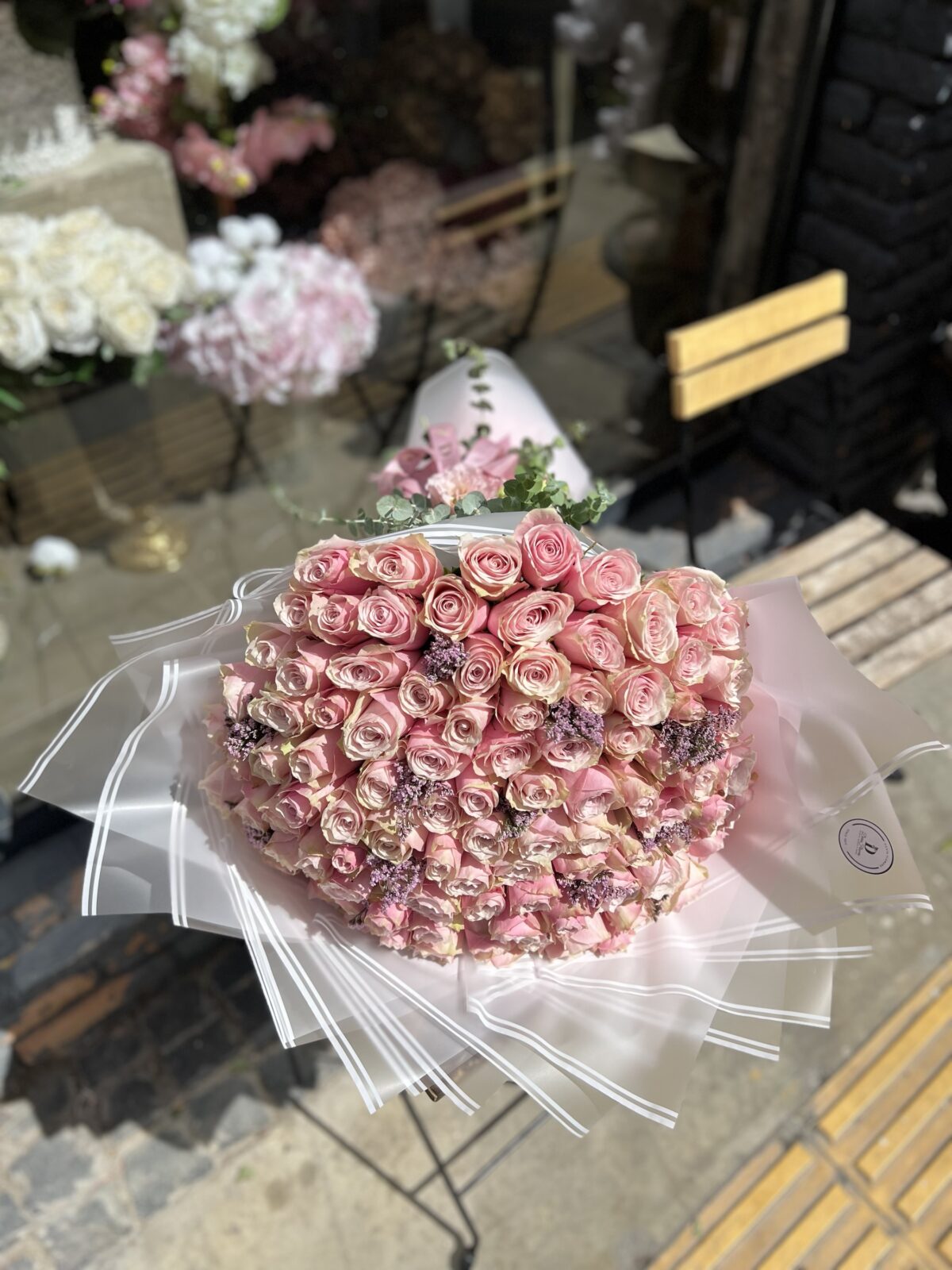 100 Adet Pink Athena Roses - Görsel 3