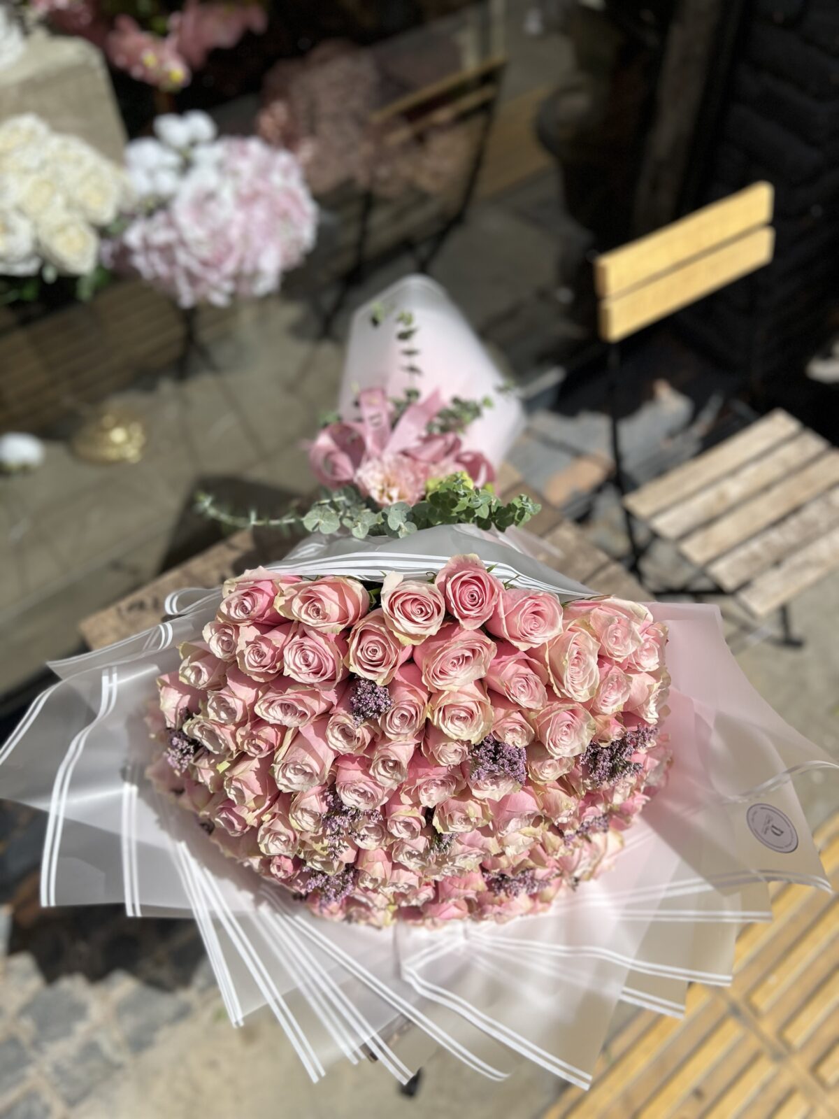 100 Adet Pink Athena Roses - Görsel 2