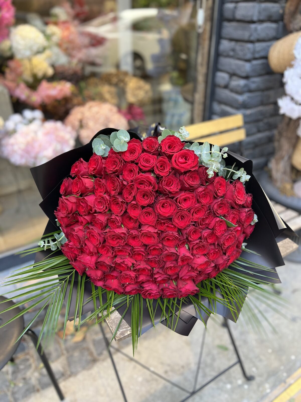 201 Adet Kırmızı Gül Buketi - Görsel 4