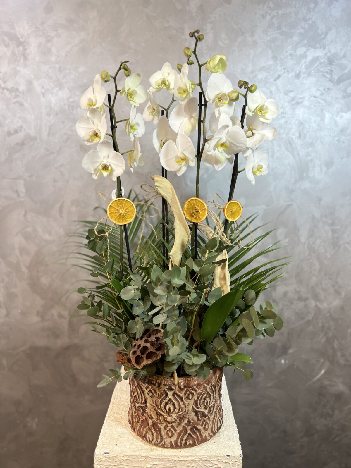4 Blooms Orchids in Vase - Görsel 4