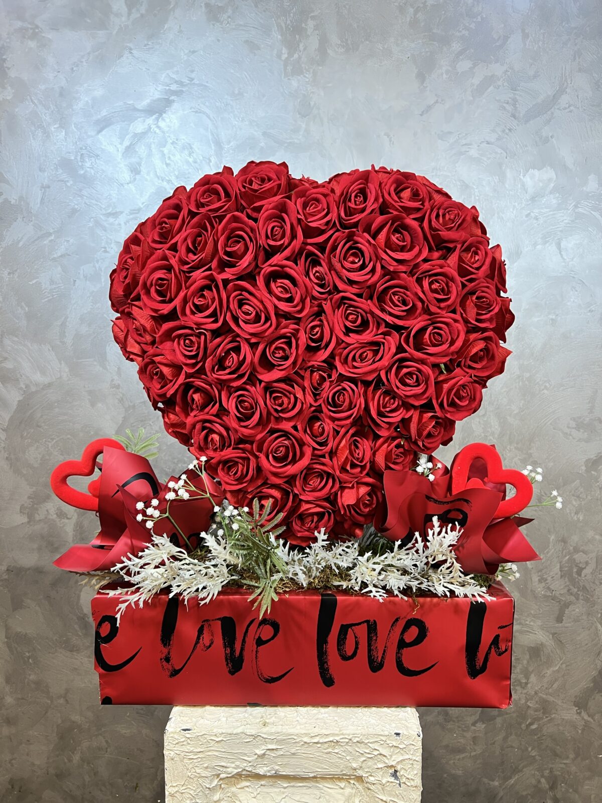 Sonsuz Aşk – Ömürlük Kalp Gül Aranjmanı - Görsel 2