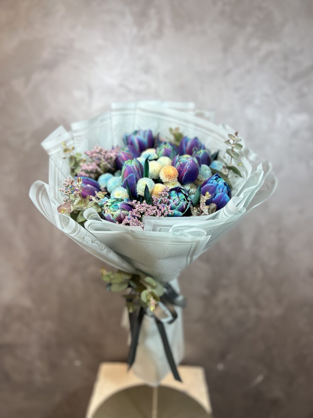 Galaxy Tulip Bouquet | Galaksi Lale ve İthal Santini Buketi | Derin Flowers - Görsel 2