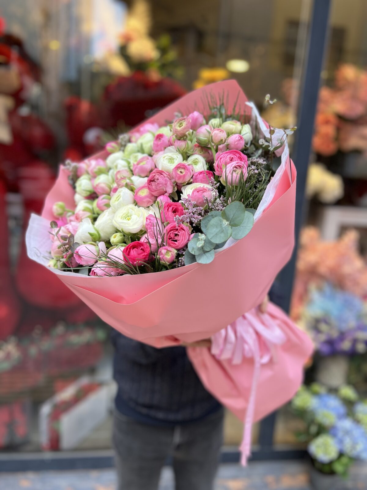 Pink Ranunculus Bouquet | Premium Erengül Buketi | Derin Flowers - Görsel 4