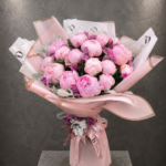 Velvet Peony – 20 Kokulu Şakayık Buketi | Premium Pembe Şakayık Tasarımı
