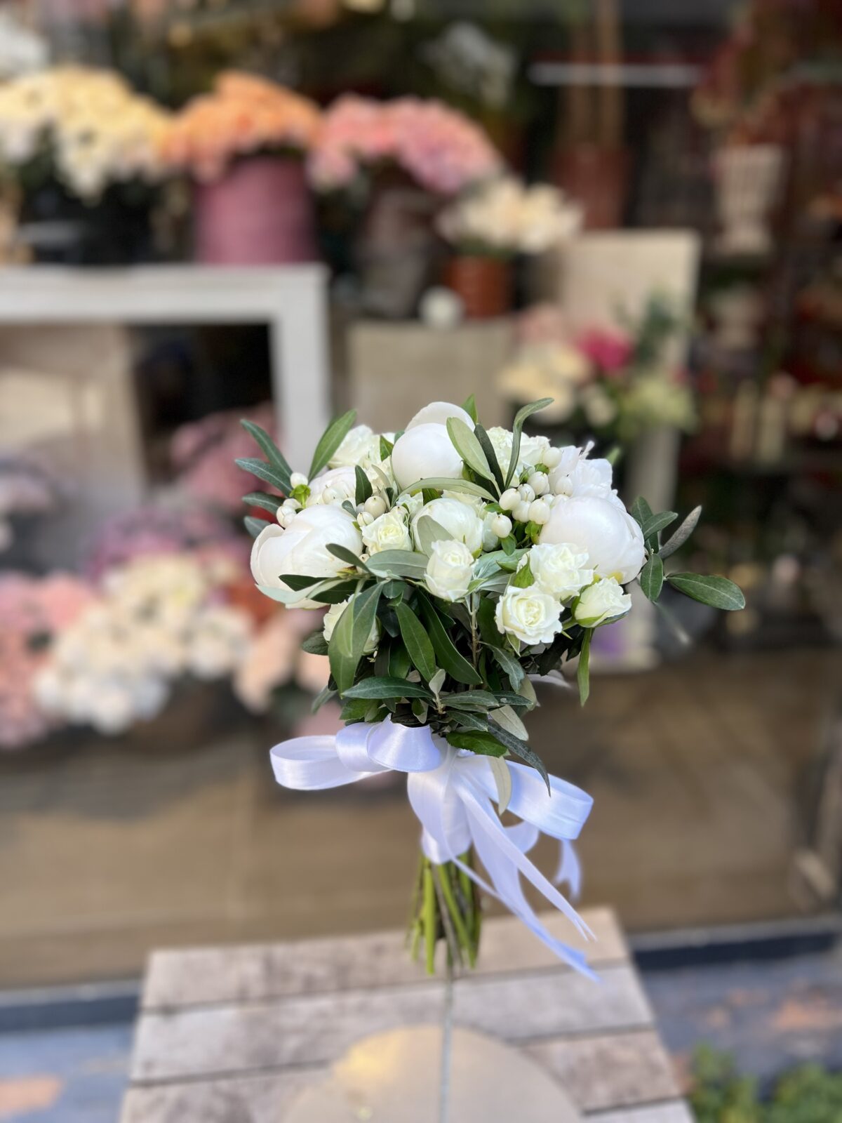 Peony | Beyaz Şakayık Gelin Buketi - Görsel 4
