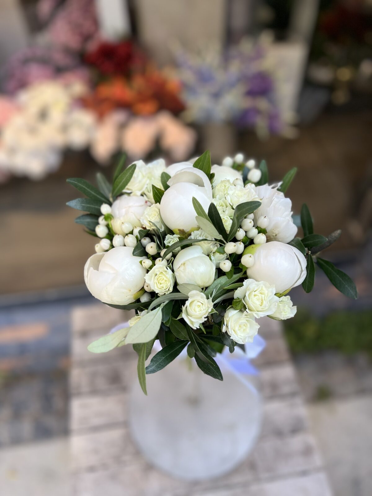 Peony | Beyaz Şakayık Gelin Buketi - Görsel 3