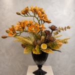 Autumn Cymbidium | Islak Dokulu Yapay Orkide Aranjmanı